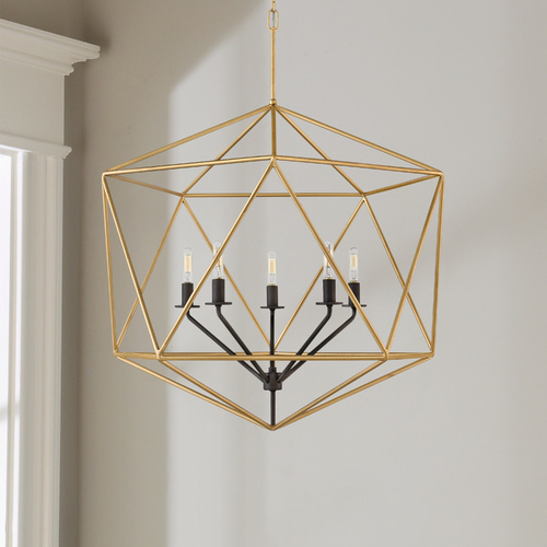 Hinkley Astrid 28-Light Deluxe Gold & Metallic Matte Bronze Chandelier by Hinkley Lighting 3025DG