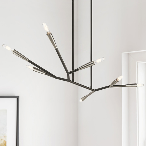 Kichler Lighting Branches 49.25-Inch Linear Chandelier in Black by Kichler Lighting 43795BK