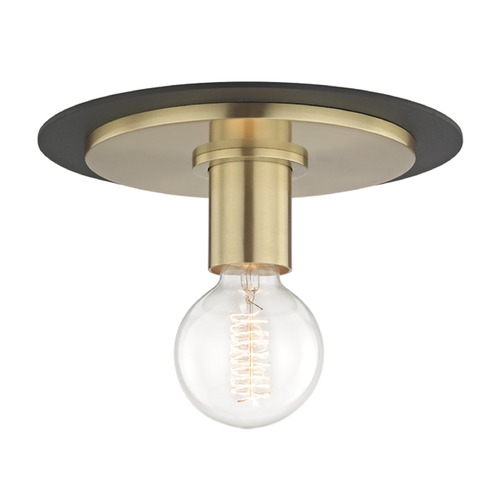 Mitzi by Hudson Valley Milo  Flush Mount in Brass & Black by Mitzi by Hudson Valley H137501S-AGB/BK