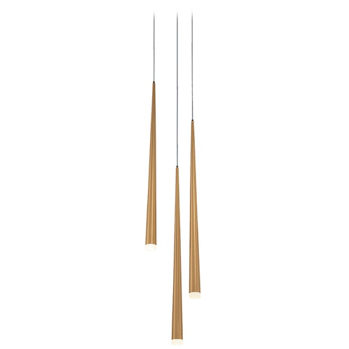 Modern Forms by WAC Lighting Cascade Aged Brass LED Multi-Light Pendant by Modern Forms PD-41803R-AB