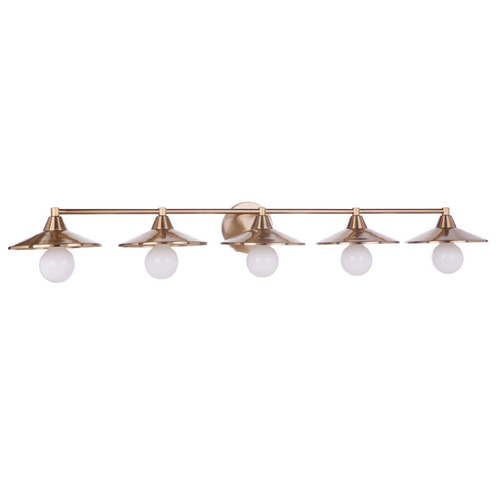 Craftmade Lighting Isaac Satin Brass Bathroom Light by Craftmade Lighting 12546SB5