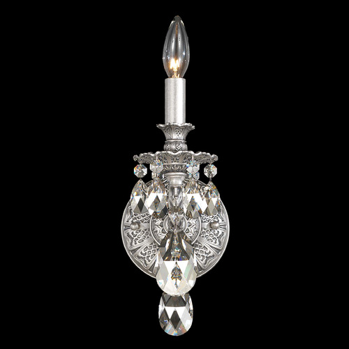 Schonbek Worldwide Lighting Milano Antique Silver Sconce