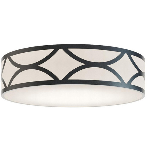 AFX Lighting Afx Lighting Lake Black LED Flushmount Light LAKF24LAJUDBK