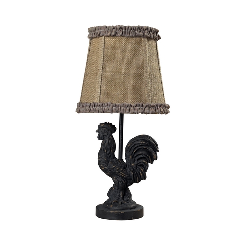 Elk Lighting Table Lamp with Brown Shade in Braysford Black Finish 93-91392