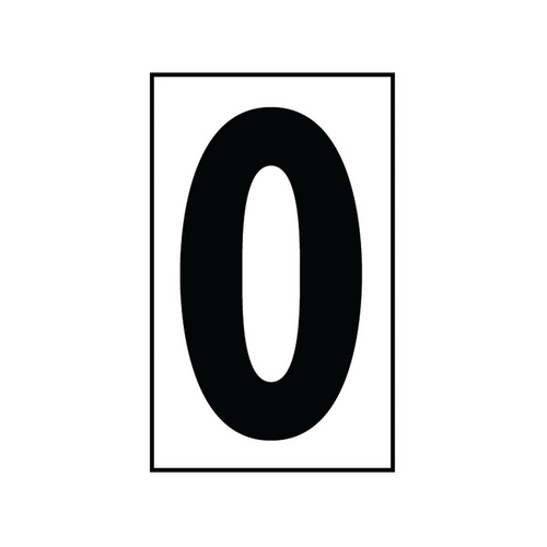 Address Number Tile 0 in White by Generation Lighting