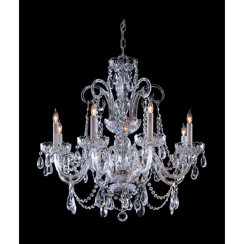 Crystorama Lighting Traditional Crystal Chandelier in Polished Chrome by Crystorama Lighting 5008-CH-CL-S