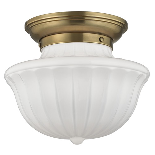Dutchess Semi-Flush Mount in Aged Brass by Hudson Valley Lighting