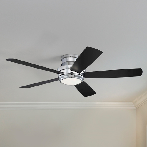 Craftmade Lighting Tempo 52-Inch LED Hugger Fan in Chrome by Craftmade Lighting TMPH52CH5
