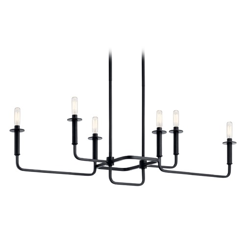 Kichler Lighting Alden 6-Light Black Chandelier by Kichler Lighting 43362BK