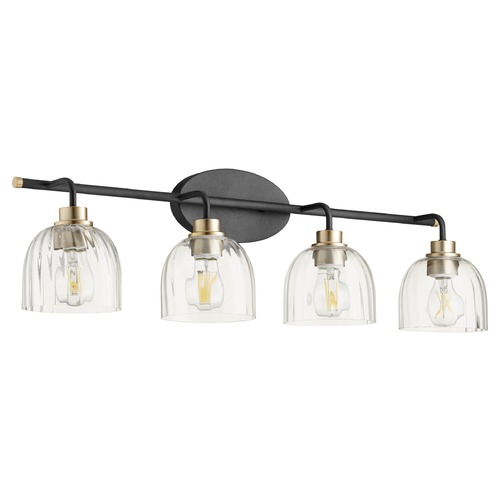 Quorum Lighting Espy Noir & Aged Brass Bathroom Light by Quorum Lighting 507-4-6980