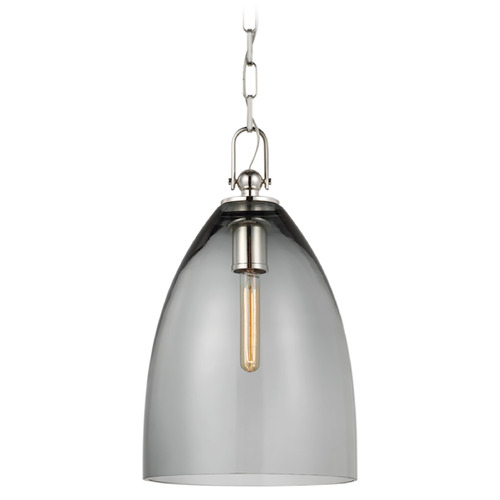 Visual Comfort Signature Collection Chapman & Myers Andros Pendant in Polished Nickel by Visual Comfort Signature CHC5426PNSMG