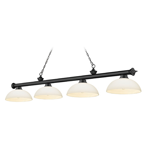 Cordon Matte Black Billiard Light by Z-Lite