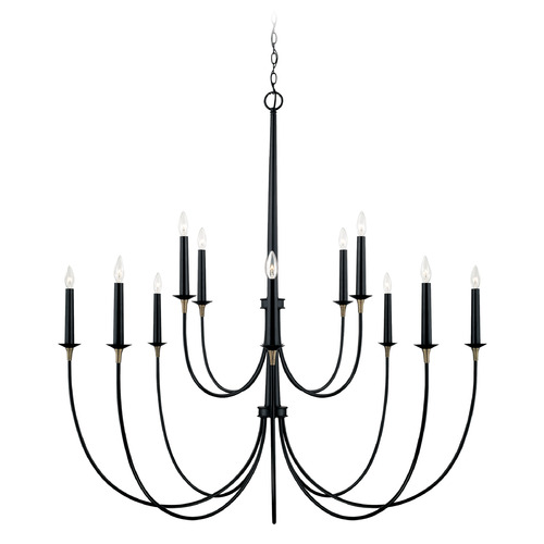Amara 54-Inch Chandelier in Matte Black & Brass by Capital Lighting