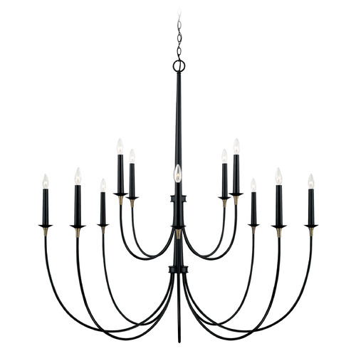 Capital Lighting Amara 54-Inch Chandelier in Matte Black & Brass by Capital Lighting 445601KB