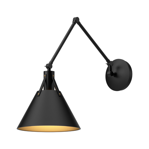 Alora Lighting Archer Matte Black Swing Arm Lamp