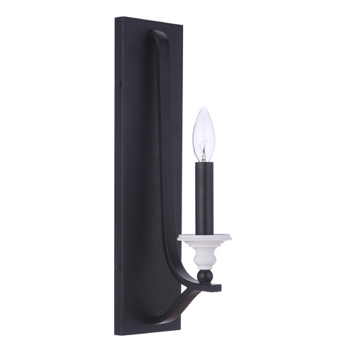 Craftmade Lighting Esme Flat Black & Matte White Sconce by Craftmade Lighting 57661-FBMWW