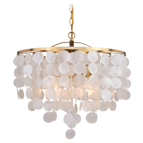 Vaxcel Lighting Elsa Natural Brass Pendant Light