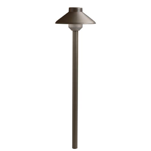 Kichler Lighting Short Stepped Dome 12V LED Path Light in Bronze 2700K by Kichler Lighting 15821AZT27