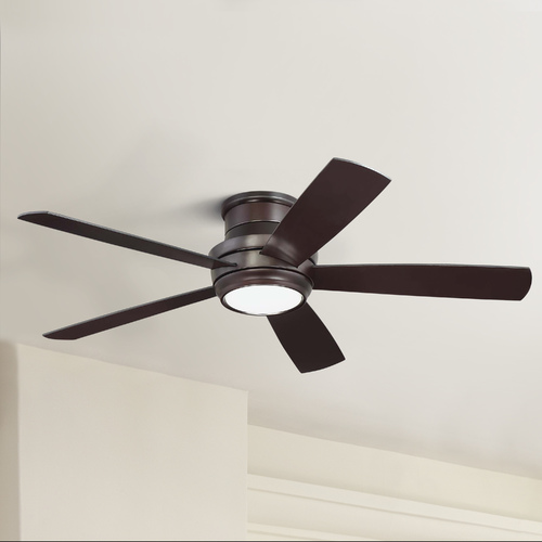Tempo 52-Inch LED Hugger Fan in Oiled Bronze by Craftmade Lighting