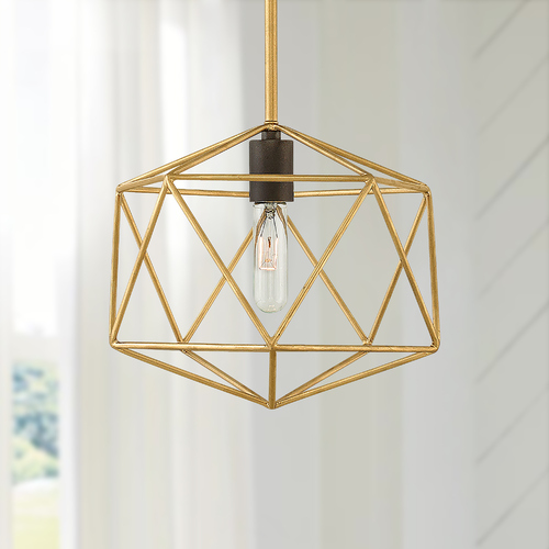 Hinkley Astrid 12-Inch Deluxe Gold & Metallic Matte Bronze Pendant by Hinkley Lighting 3027DG