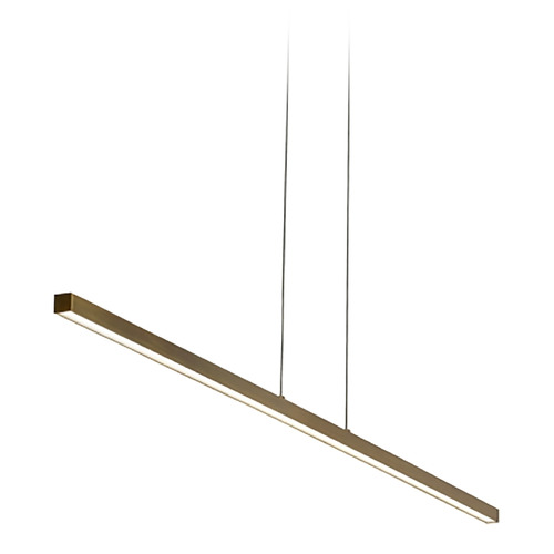 Visual Comfort Modern Collection Essence LED Linear Pendant in Aged Brass by Visual Comfort Modern 700LSESN1R-LED930