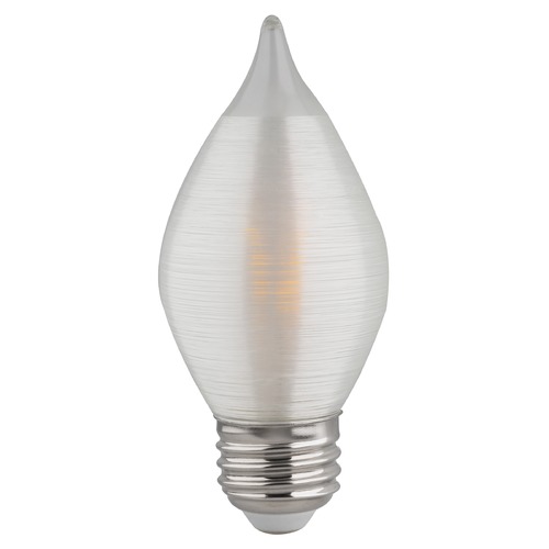 4W C15 LED Satin Spun Clear Medium Base 2700K 300 Lumens 120V Dimmable by Satco Lighting