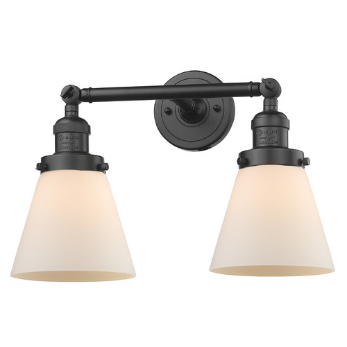 Small Cone Oil Rubbed Bronze Bathroom Light by Innovations Lighting