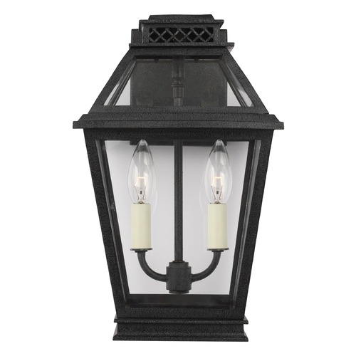 Chapman & Meyers Falmouth Dark Weathered Zinc Outdoor Wall Lantern by Visual Comfort Studio