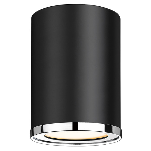 Arlo Matte Black & Chrome Flush Mount by Z-Lite