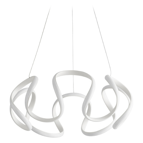Cirro 22-Inch LED Pendant in White by Oxygen Lighting