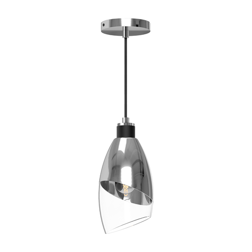 Alora Lighting Capri Chrome Mini-Pendant Light with Bowl / Dome Shade