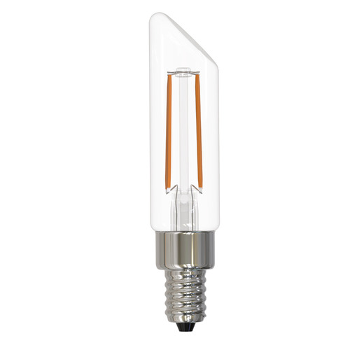 4W Clear LED T6 E12 Slanted Top Light Bulb in 3000K by Bulbrite