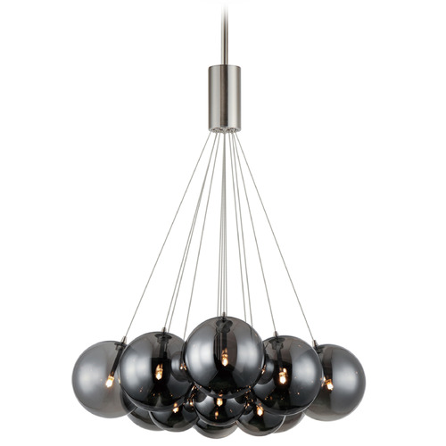 ET2 Lighting Et2 Burst Satin Nickel LED Multi-Light Pendant with Globe Shade E25089-142SN