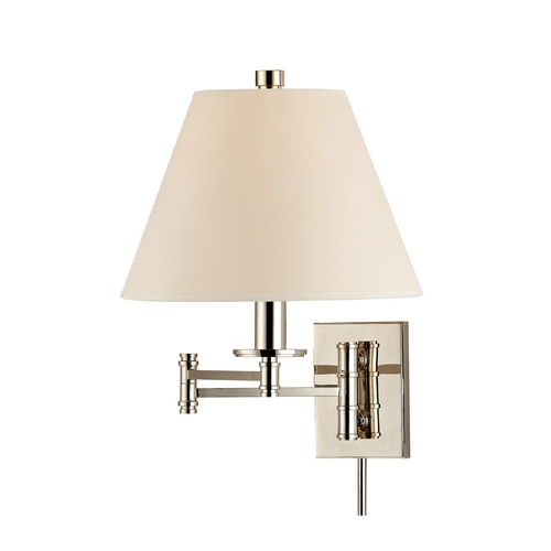 Hudson Valley Lighting Claremont Swing Arm Lamp in Polished Nickel by Hudson Valley Lighting 7721-PN-WS