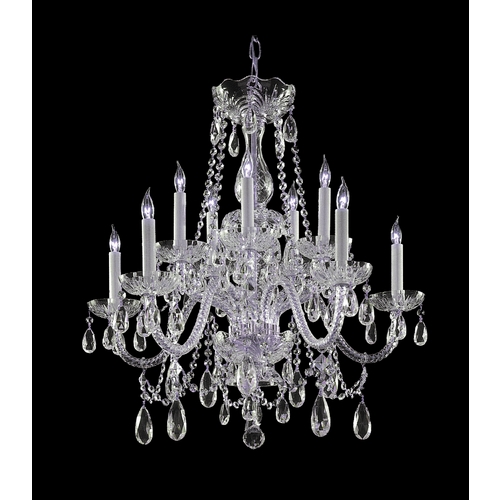 Traditional Crystal Chandelier in Polished Brass by Crystorama Lighting