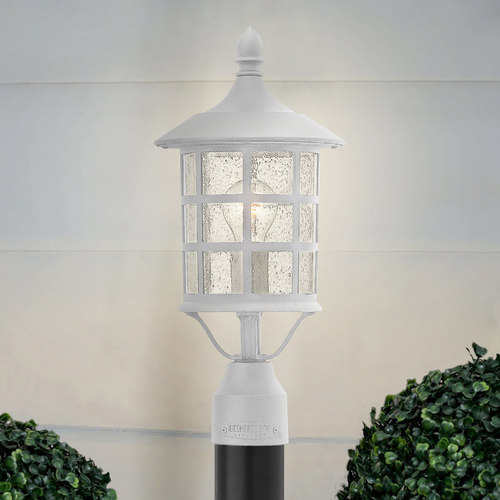 Hinkley Seeded Glass Post Light Classic White Hinkley 1807CW