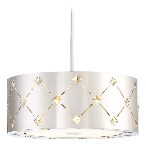 George Kovacs Lighting Crowned LED Pendant in Chrome by George Kovacs P1032-077-L