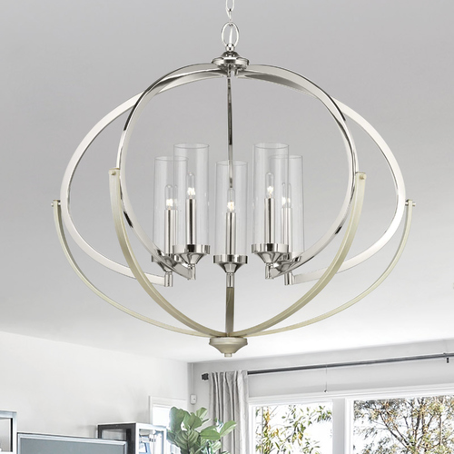 Progress Lighting Evoke Polished Nickel Chandelier by Progress Lighting P400117-104