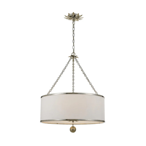 Broche 6-Light Chandelier in Antique Silver by Crystorama Lighting