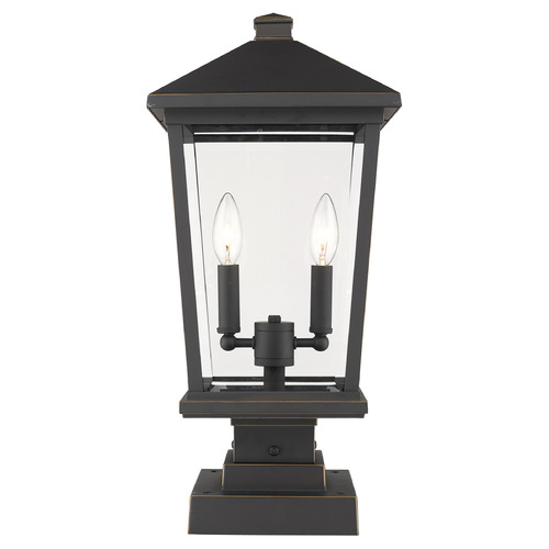 Z-Lite Beacon Oil Rubbed Bronze Post Light by Z-Lite 568PHBS-SQPM-ORB