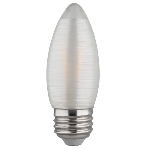 Satco Lighting 2W C11 LED Satin Spun Clear Medium Base 2700K 120 Lumens 120V Dimmable by Satco Lighting S23403