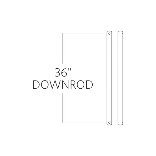 36-Inch Downrod in Brass by Visual Comfort & Co Fan Collection