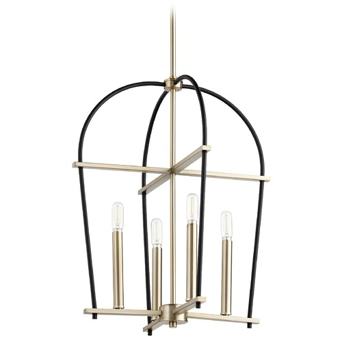 Espy Noir & Aged Brass Pendant by Quorum Lighting