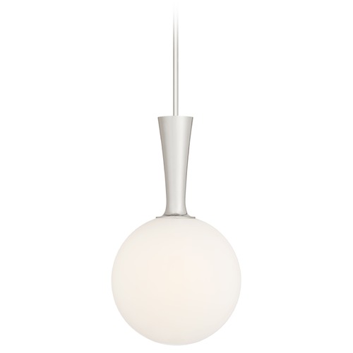 Visual Comfort Signature Collection Aerin Sesia Small Globe Pendant in Polished Nickel by Visual Comfort Signature ARN5360PNWG