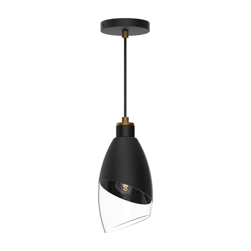 Alora Lighting Alora Lighting Capri Matte Black Mini-Pendant Light with Bowl / Dome Shade PD587105MBCL