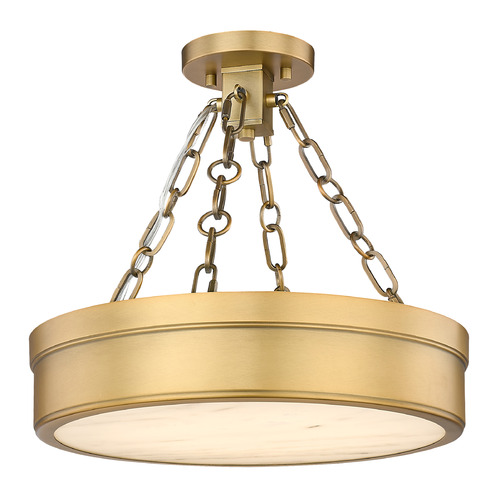 Z-Lite Anders Rubbed Brass LED Semi-Flushmount Light