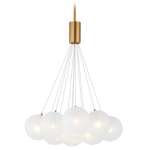 ET2 Lighting Et2 Burst Gold LED Multi-Light Pendant with Globe Shade E25089-54GLD