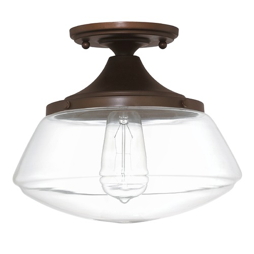 Capital Lighting Schoolhouse Semi-Flush Mount in Burnished Bronze by Capital Lighting 3537BB-134