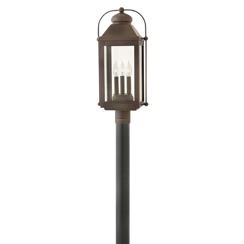 Anchorage 3-Light Light Oiled Bronze Post Light by Hinkley Lighting