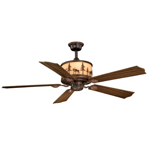 Vaxcel Lighting Yellowstone Burnished Bronze Ceiling Fan with Light by Vaxcel Lighting FN56305BBZ